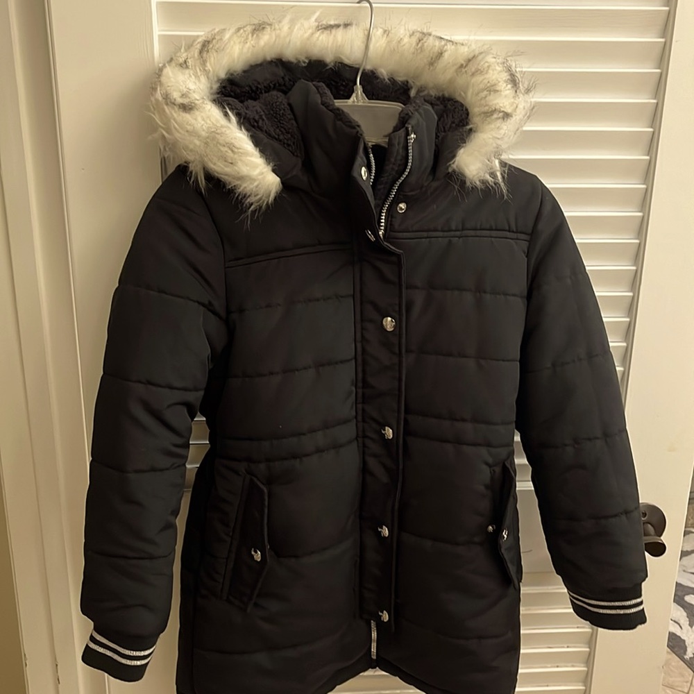Long Girl’s Jacket with Hood (Size 10/12)